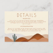 Moderne Boho woestijn Terracotta bruiloft detail Informatiekaartje (Voorkant)
