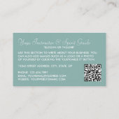 Moderne Boho Yoga Instructeur Visitekaartje (Achterkant)