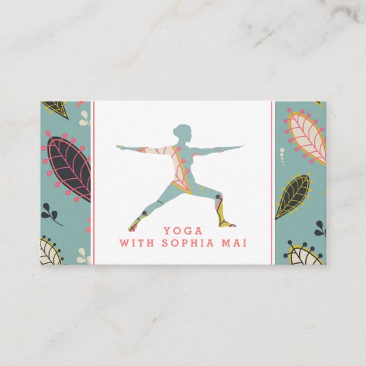 Moderne Boho Yoga Instructeur Visitekaartje (Voorkant)
