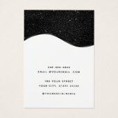 Moderne Boho Zwart-wit oorbel display kaart (Achterkant)