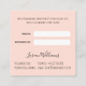 Moderne Boho Zwarte Witte Golvende Haarstijl Bloem Afsprakenkaartje (Achterkant)