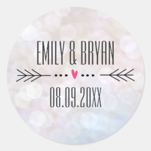 Moderne Bokeh bruiloft Sticker