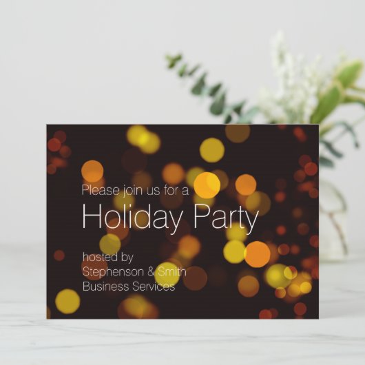 Moderne Bokeh feestdag Kaart (Staand voorkant)