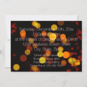 Moderne Bokeh feestdag Kaart (Achterkant)