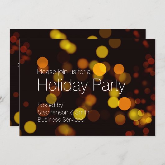 Moderne Bokeh feestdag Kaart (Voorkant / Achterkant)