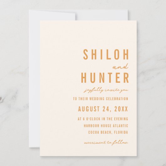 Moderne Bokeh lichten | Goudgeel | Bruiloft Kaart (Voorkant)