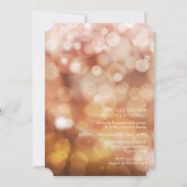 Moderne Bokeh Sparkle Twinkle Couples Douche Party Kaart (Voorkant)