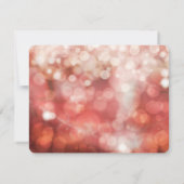 Moderne Bokeh Sparkle Twinkle Marsala RSVP Kaartje (Achterkant)