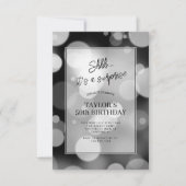 Moderne Bokeh Verrassing 50e Verjaardag Kaart (Voorkant)