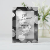 Moderne Bokeh Verrassing 50e Verjaardag Kaart (Staand voorkant)