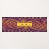 Moderne Bold Abstract Paars Uniek Trippy Aangepast Yogamat (Achterkant (horizontaal))