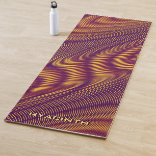 Moderne Bold Abstract Paars Uniek Trippy Aangepast Yogamat