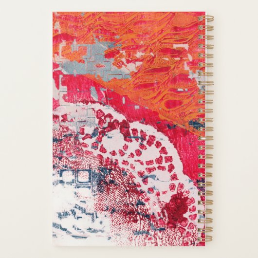 Moderne Bold abstracte Kunst Acryl Schilderij Plan Planner (Achterkant)