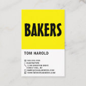 Moderne bold, bakkerijen, bakkerijwinkel visitekaartje (Voorkant)