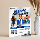 Moderne Bold Blue Mannen-kerkvergadering Flyer