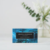 Moderne Bold Blue Waterverf | VISITEKAARTJE (Staand voorkant)