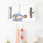 Moderne Bold Congrats Afstudeerder Fotogradatie Pa Spandoek (Insitu)