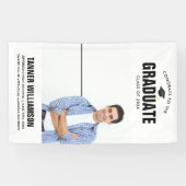 Moderne Bold Congrats Afstudeerder Fotogradatie Pa Spandoek (Horizontaal)