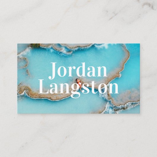 Moderne bold Cool Photography Typografie QR code Visitekaartje (Voorkant)