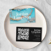 Moderne bold Cool Photography Typografie QR code Visitekaartje