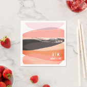 Moderne Bold en Edgy Koraal Bruiloft Servet (Insitu)