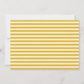 Moderne bold gele stripes - Aangepaste naam Notitiekaartje (Achterkant)