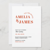 moderne Bold Kleurrijke Wavy funky retro Bruiloft Kaart (Voorkant)