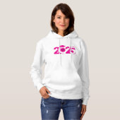 Moderne Bold Pink Klasse van 2025 Hoodie (Voorkant volledig)
