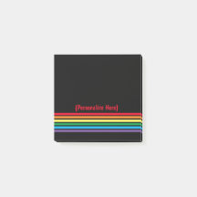 Moderne Bold Rainbow op zwarte achtergrond