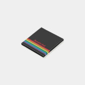 Moderne Bold Rainbow op zwarte achtergrond Post-it® Notes (Schuin)