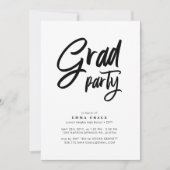 Moderne Bold Script Afstudeerfeest Kaart (Voorkant)