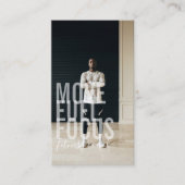 Moderne Bold Script Calligraphy Fitness Foto QR Visitekaartje (Voorkant)