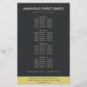 MODERNE BOLD ZWARTE GELE FOTO PRIJS SERVICE FLYER (Voorkant)