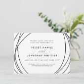 Moderne bollen | Facultatieve Achterfoto sparen de Save The Date (Staand voorkant)