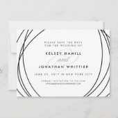 Moderne bollen | Facultatieve Achterfoto sparen de Save The Date (Voorkant)