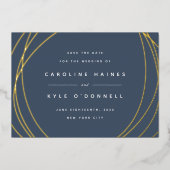 Moderne Bollen | Folie Save the Date Kaart (Voorkant)