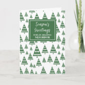 Moderne Bomen Buurman Kerstvakantie Kaart (Voorkant)