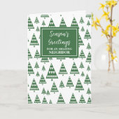 Moderne Bomen Buurman Kerstvakantie Kaart (Gele Bloem)