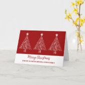 Moderne bomen Godfather & Family Vrolijk Kerstfees Kaart (Gele Bloem)