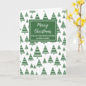 Moderne bomen Kleindochter & Familie Kerstmis Kaart (Gele Bloem)