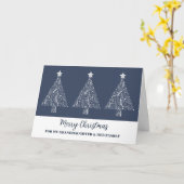 Moderne bomen Kleindochter & Familie Kerstmis Kaart (Gele Bloem)