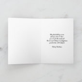 Moderne bomen neef & familie Vrolijk kerstfeest Kaart (Binnen)