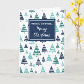 Moderne bomen voor een paar kerstvakantie kaart (Gele Bloem)