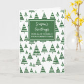 Moderne bomen werknemer kerstvakantie kaart (Gele Bloem)