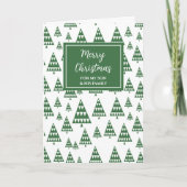 Moderne bomen zoon & familie Vrolijk kerstfeest Kaart (Voorkant)