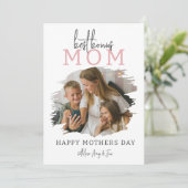Moderne Bonus Moeder | Foto Moederdag Vakantie Kaa Feestdagenkaart (Staand voorkant)