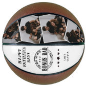 Moderne Bonus Vader Citaat & 4x Foto Basketbal (Voorkant)