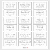 Moderne boodschappentekabellen voor bruiloft in sc sticker (Vel)