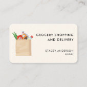 Moderne boodschappenwinkelen op de markt brengen - visitekaartje (Voorkant)