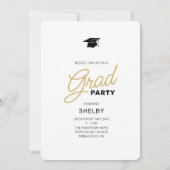 Moderne Boog 2 Foto Grad-feest Groene Kaart (Achterkant)